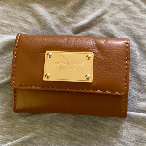 MK tan mini card holder - Picture 2 of 4